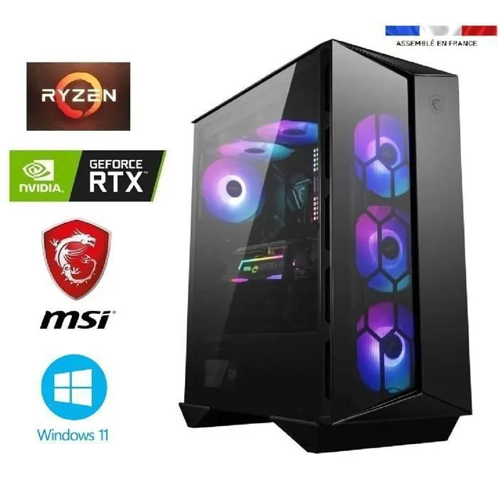 MSI PC Gamer Ryzen 7 5700X RTX 5070 32Go 2To