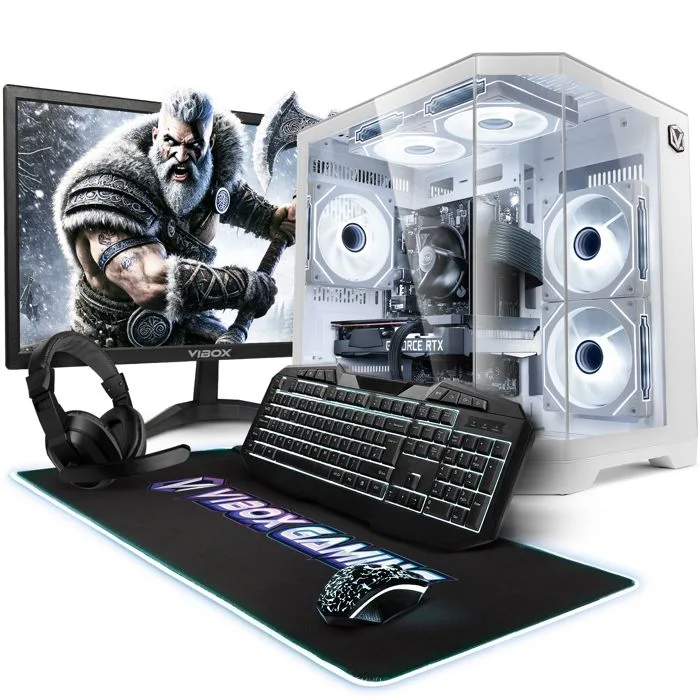 Vibox II-304 PC gamer complet 23" i5-10400F RTX 3050 6 Go