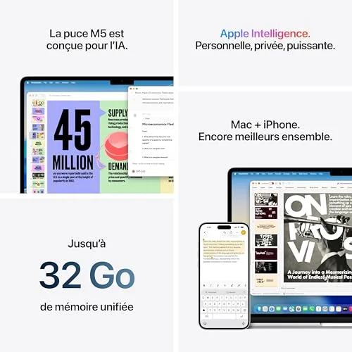 Apple MacBook Air 15" M5 16Go 1To - vue 5