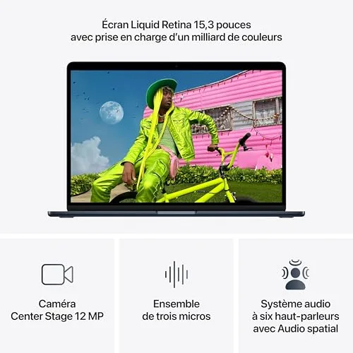 Apple MacBook Air 15" M5 24 Go 1 To Minuit - vue 3