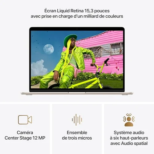 Apple MacBook Air 15" M5 512 Go 16 Go - vue 3