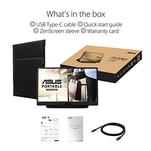 Ecran PC Portable - ASUS ZenScreen - 15.6 - FHD - 60Hz - IPS - 5ms - USB Type-C - MB166C - vue 6