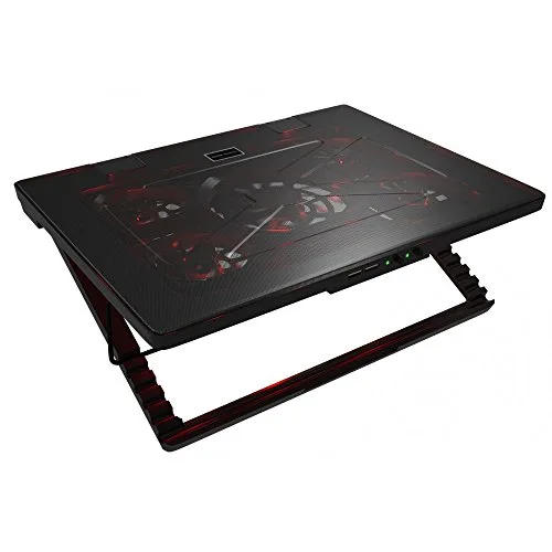 MARS GAMING MNBC2 Tapis de refroidissement pour ordinateur portable 17.3 120 mm-70 mm noir rouge - vue 4
