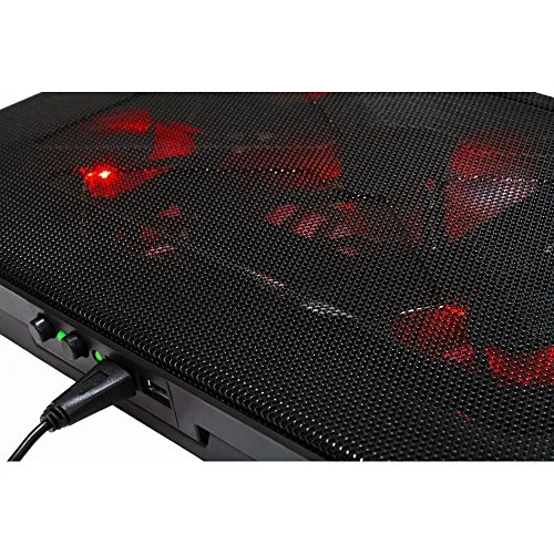 MARS GAMING MNBC2 Tapis de refroidissement pour ordinateur portable 17.3 120 mm-70 mm noir rouge - vue 8