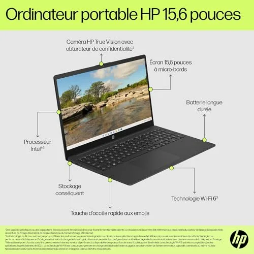 Ordinateur portable HP 15-FD0001SF/15.6FHD/INTEL N100/4Go/128SSD/w11H - vue 7
