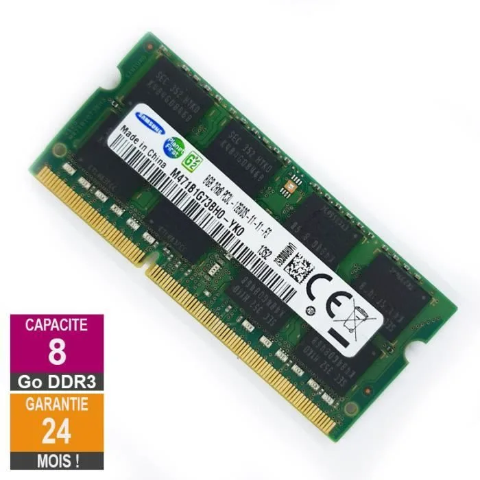 Samsung M471B1G73BH0-YK0 8Go DDR3 SO-DIMM 1600MHz