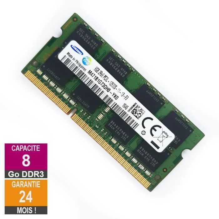 Samsung M471B1G73QH0-YK0 8Go DDR3L SO-DIMM 1600MHz