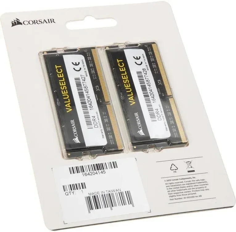 Corsair ValueSelect 16 Go Kit 2x8Go DDR4 2133 MHz - vue 5