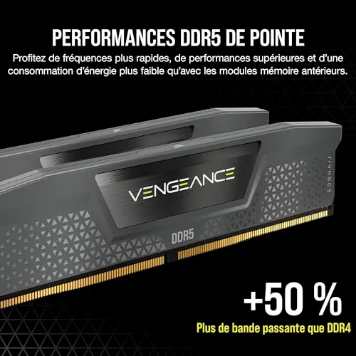 Corsair Vengeance 32 Go Kit 2x16Go DDR5 6000 MHz - vue 3