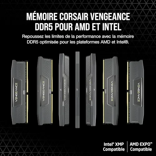 Corsair Vengeance 32 Go Kit 2x16Go DDR5 6400 MHz - vue 2
