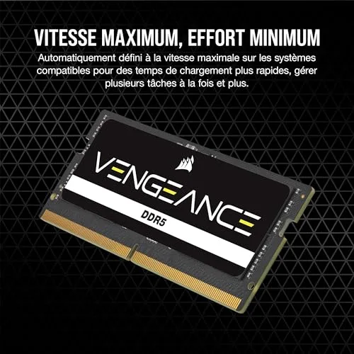 Corsair Vengeance 96 Go Kit 2x48Go DDR5 5200 MHz - vue 3