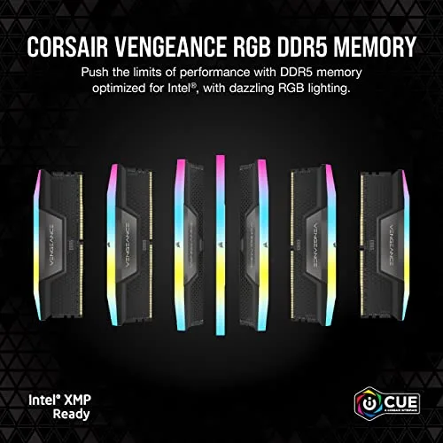 Corsair Vengeance RGB 32 Go Kit 2x16Go DDR5 5200 MHz - vue 2