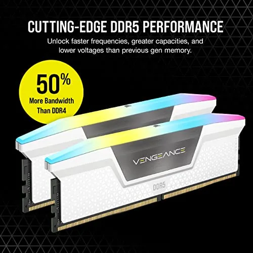 Corsair Vengeance RGB 32 Go Kit 2x16Go DDR5 5200 MHz - vue 3