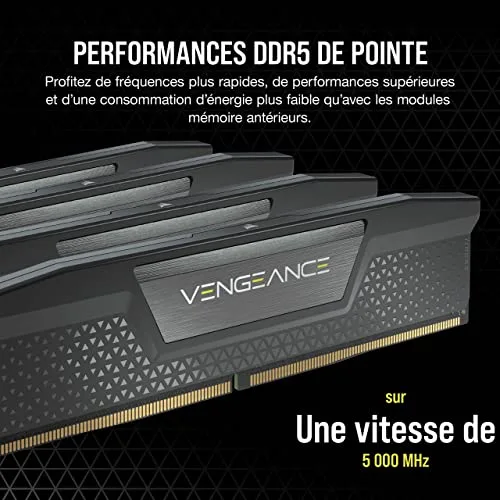 Corsair Vengeance RGB 32 Go Kit 2x16Go DDR5 6000 MHz - vue 3