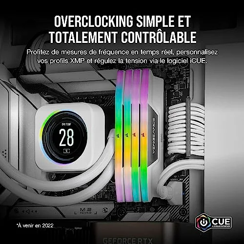 Corsair Vengeance RGB 32 Go Kit 2x16Go DDR5 6000 MHz - vue 5