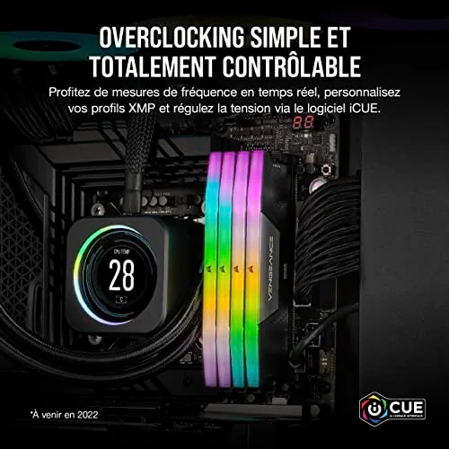 Corsair Vengeance RGB 32 Go Kit 2x16Go DDR5 6400 MHz - vue 5