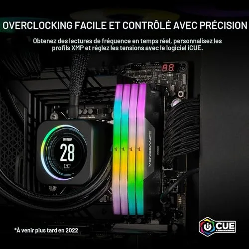 Corsair Vengeance RGB 48 Go Kit 2x24Go DDR5 5600 MHz - vue 5