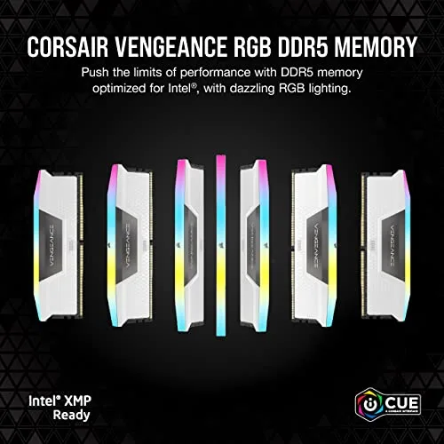 Corsair Vengeance RGB 64 Go Kit 2x32Go DDR5 5200 MHz - vue 2