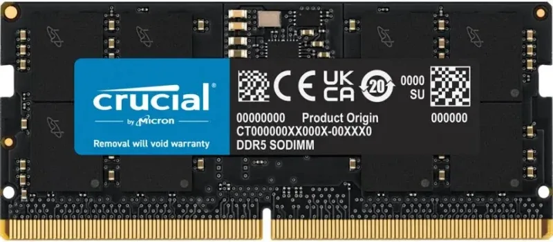 Crucial 32 Go DDR5 4800 MHz - vue principale