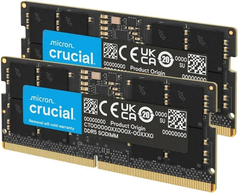 Crucial 32 Go DDR5 5600 MHz - vue principale