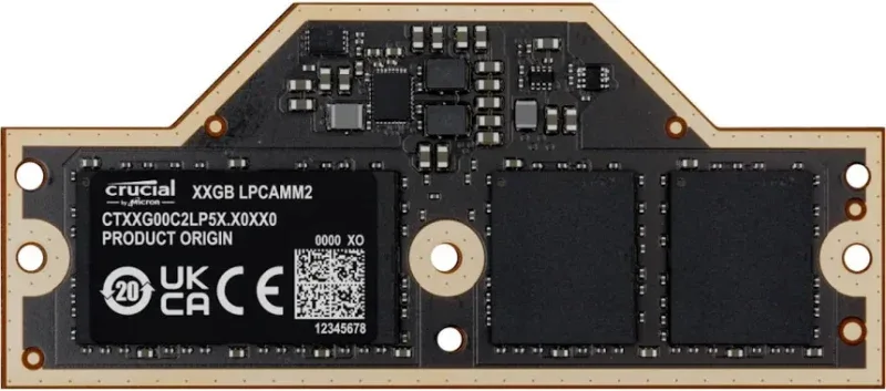 Crucial 32 Go LPDDR5X 7500 MHz - vue principale