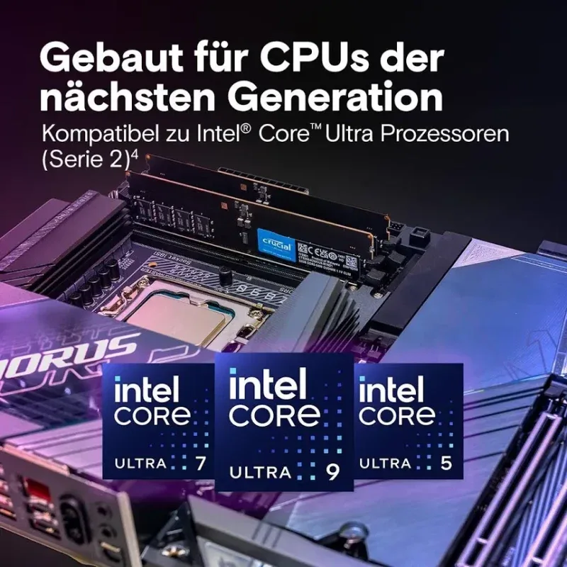 Crucial 64 Go Kit 2x32Go DDR5 6400 MHz - vue 5
