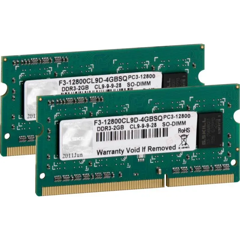 G.Skill 4 Go Kit 2x2Go DDR3 1600 MHz - vue principale