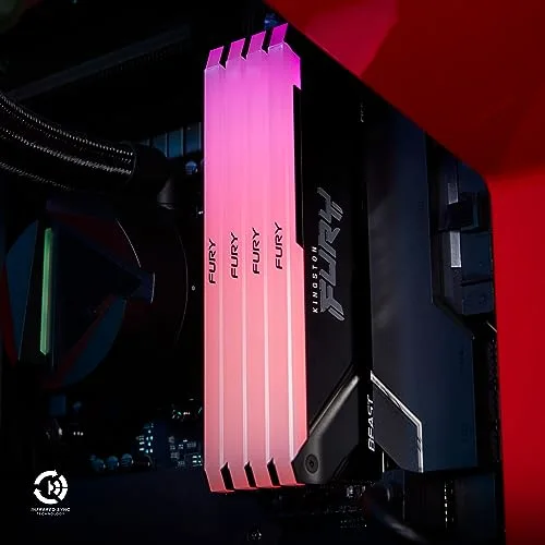 Kingston Fury Beast 32 Go Kit 2x16Go DDR4 3200 MHz RGB - vue 3