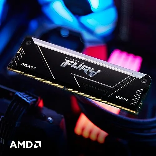 Kingston Fury Beast 32 Go Kit 2x16Go DDR4 3200 MHz RGB - vue 5