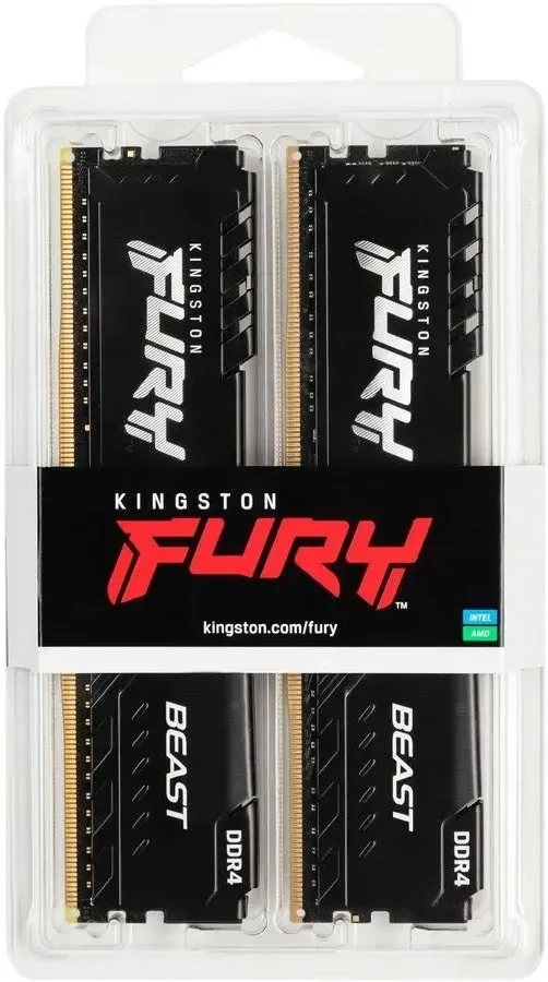 Kingston Fury Beast 8 Go Kit 2x4Go DDR4 3200 MHz - vue 4