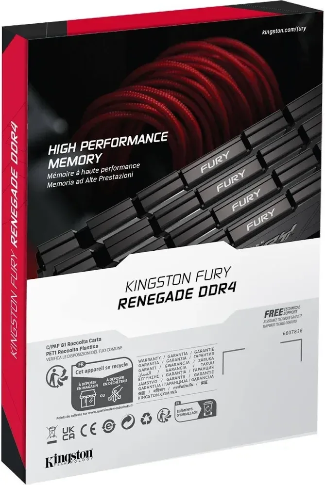 Kingston Fury Renegade 16 Go DDR4 3600 MHz - vue 3
