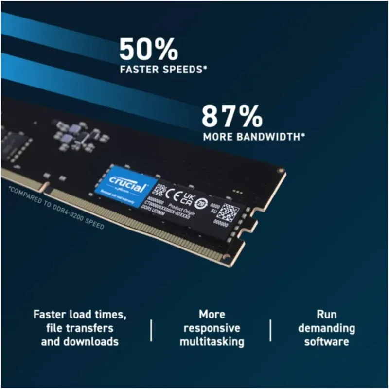 Micron 16 Go DDR5 5600 MHz - vue 3
