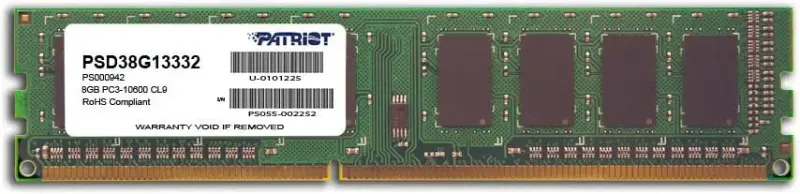 Patriot 8 Go DDR3 1333 MHz - vue principale