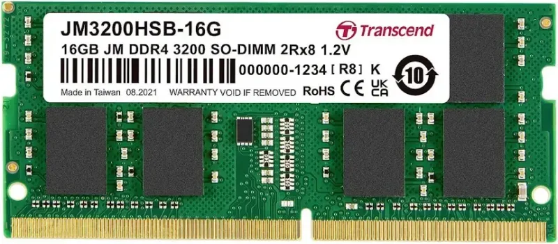 Transcend JetRam 16 Go DDR4 3200 MHz - vue principale