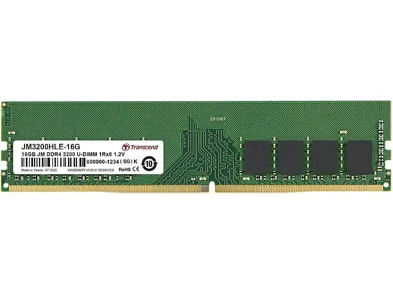 Transcend JetRam 16 Go DDR4 3200 MHz - vue principale