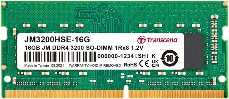 Transcend JetRam 16 Go DDR4 3200 MHz - vue principale