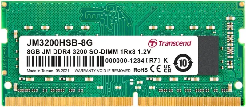 Transcend JetRam 8 Go DDR4 3200 MHz - vue 2