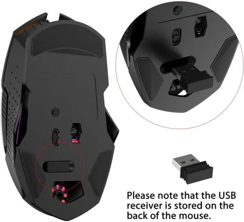 Armure Mecanique 2400 DPI Wireless RGB - vue 2