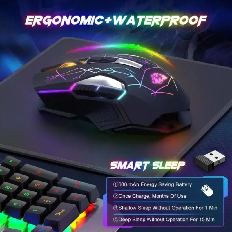 Armure Mecanique 2400 DPI Wireless RGB - vue 4