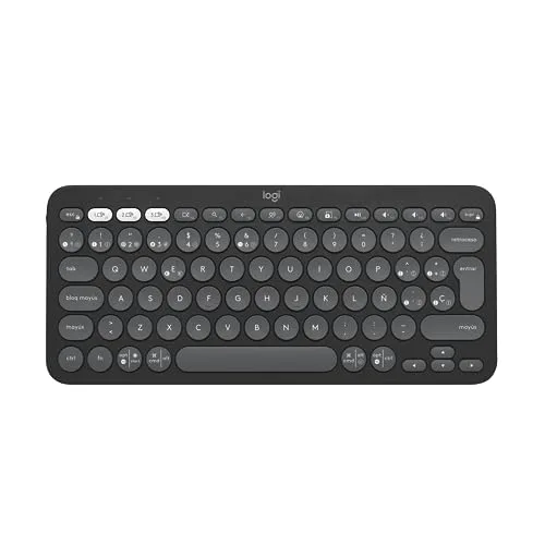 Logitech Pebble Keys 2 K380s Graphite QWERTY espagnol