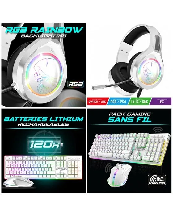 Spirit of Gamer Ultimate 600 Wireless Blanc