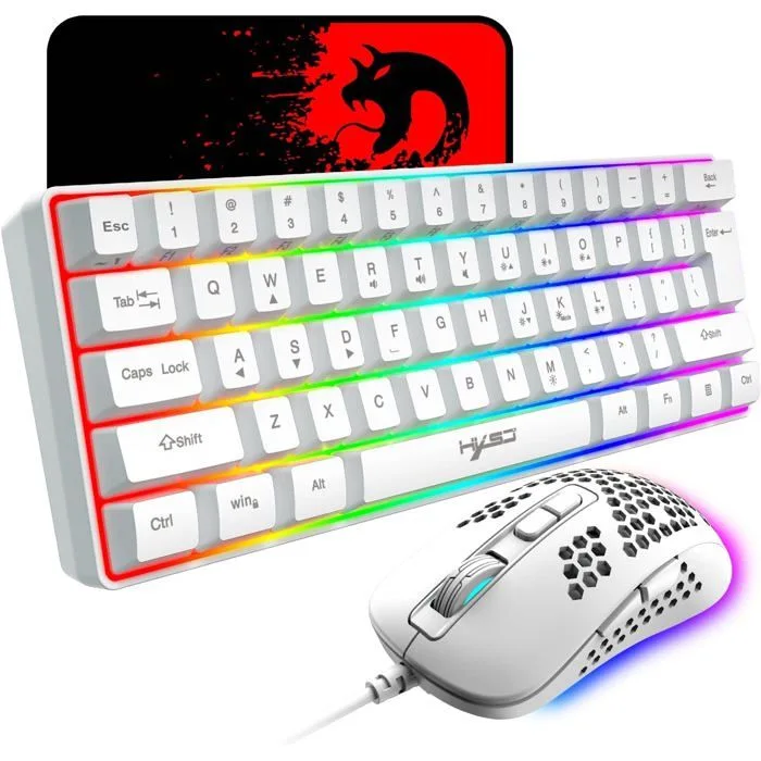 KUIYN V700 clavier gaming filaire 60% 61 touches RGB