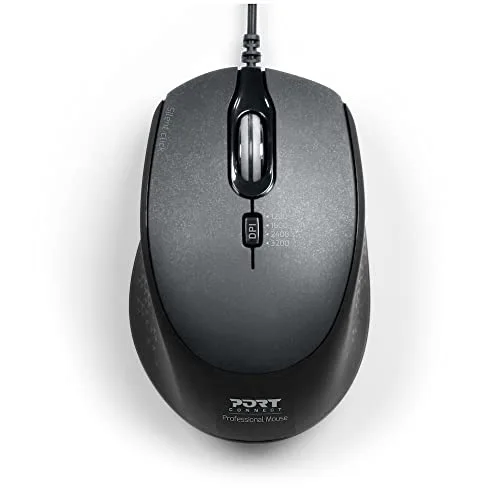 Port Connect Souris filaire Pro silencieuse noire