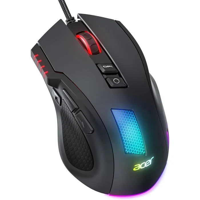 Acer OMW317 Souris gaming filaire 12 800 dpi 8 boutons
