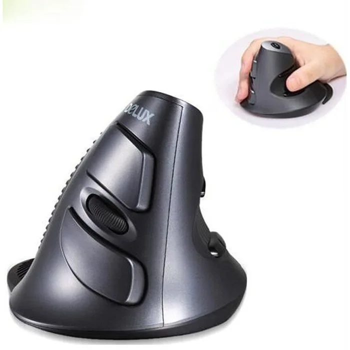 Delux M618 Souris verticale sans fil 1600 DPI