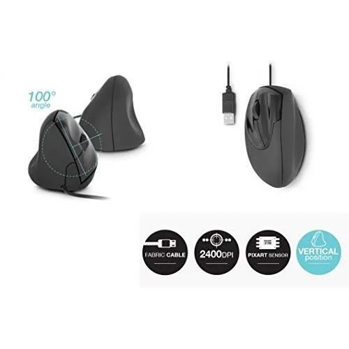 Urban Factory EML01UF-V2 Souris verticale filaire gaucher