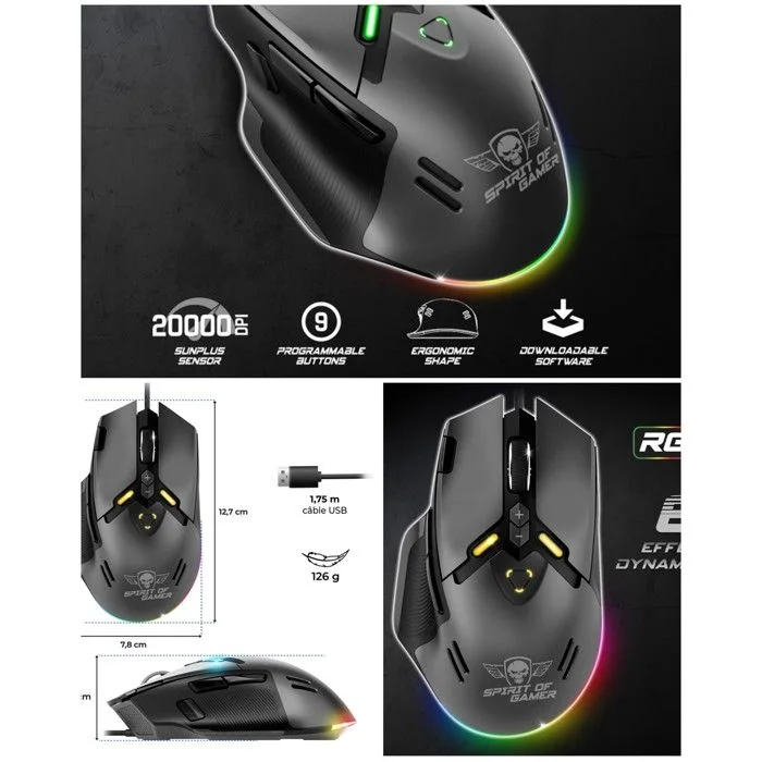 Spirit of Gamer Elite M60 20000 DPI RGB