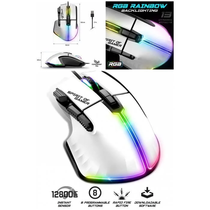 Spirit of Gamer PRO-M5 RGB 12800 DPI