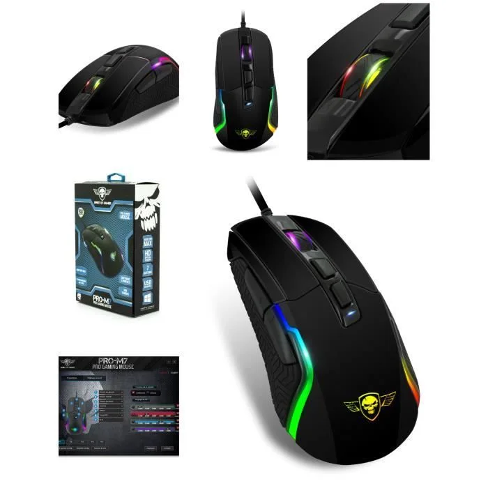 Spirit Of Gamer PRO-M7 7 boutons RGB 4800 dpi
