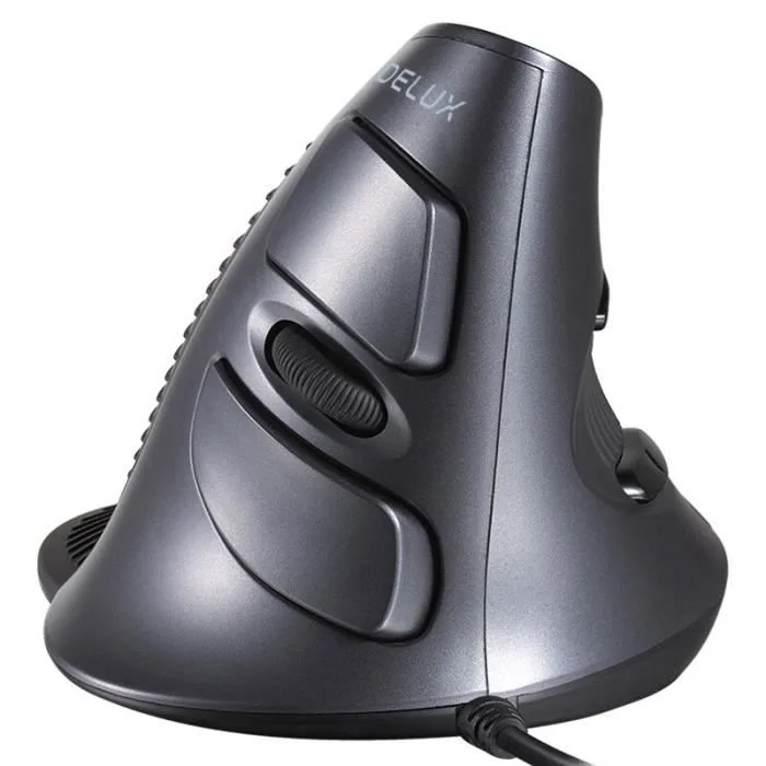 Delux M618BU Souris verticale filaire optique 1600 DPI